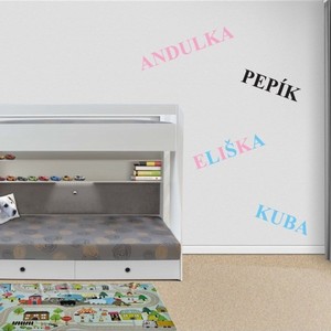 SET nalepovacch psmen modr 13,5 cm 48 ks