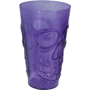 Sklenice Lebka fialov 9 x 15 cm