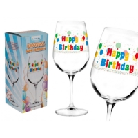 Sklenice na víno Happy Birthday 500 ml
