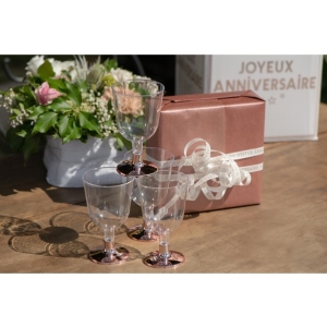 Skleničky na víno Rose Gold 15 cl 6 ks