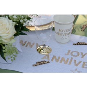 Skleničky na víno zlaté 15 cl 6 ks