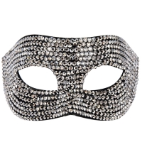 Škraboška kamínková stříbrná