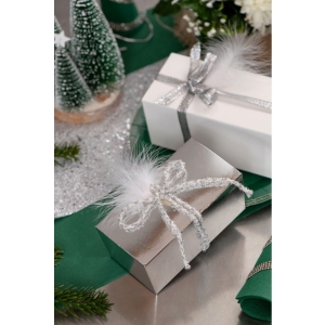 Stuha chlupat blo-stbrn 5mm x 3m