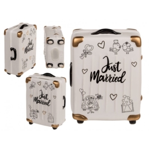 Pokladnika Kufr Just Married 11 x 6,5 x 16,5 cm