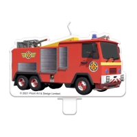 Svíčka Hasičské auto (Požárník Sam) 9,1 x 4,9 cm