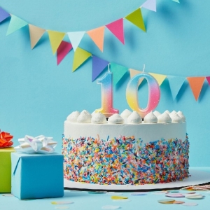 Sv��ka ��slo 1 v barv� pastel ombre