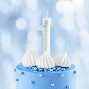 Svka narozeninov slo "1" tpytiv stbrn 7 cm