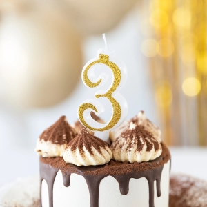 Svka narozeninov slo "3" tpytiv zlat 7 cm