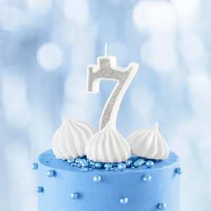Svka narozeninov slo "7" tpytiv stbrn 7 cm