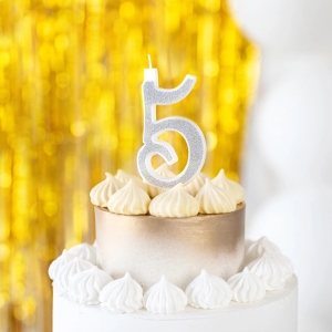 Svka narozeninov slo "5" tpytiv stbrn 13 cm