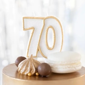 Svka narozeninov "70" zlat 8 cm