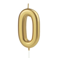 Sv��ka narozeninov� ��slo "0" zlat� 7 cm