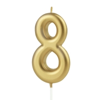 Sv��ka narozeninov� ��slo "8" zlat� 7 cm