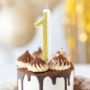 Svka narozeninov slo "1" tpytiv zlat 13 cm