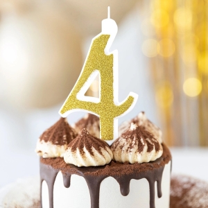Svka narozeninov slo "4" tpytiv zlat 13 cm