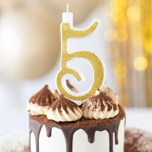 Svka narozeninov slo "5" tpytiv zlat 13 cm