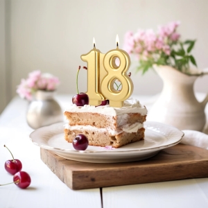 Svka narozeninov "18" zlat 8 cm