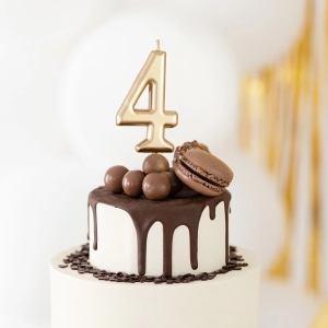 Svka narozeninov slo "4" zlat 7 cm