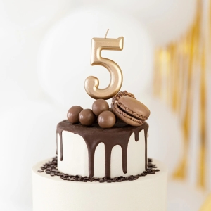 Svka narozeninov slo "5" zlat 7 cm
