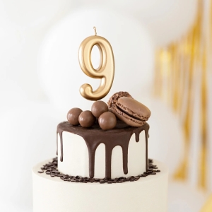 Svka narozeninov slo "9" zlat 7 cm