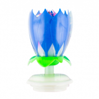 Svíčka zpívající Květ modrý