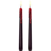 Svíčky Halloweenské černé s krví 2 ks