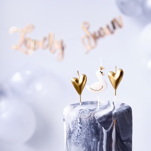 SVÍČKY Srdce a labutě 6ks