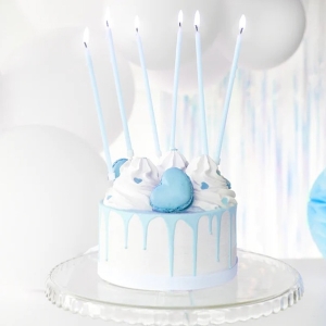 Svky dortov modr dlouh 15 cm 8 ks