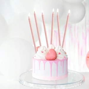 Svky dortov Rose Gold 12 ks 13 cm