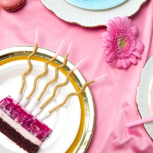 Svky dortov spirlov rovo-zlat 6 ks