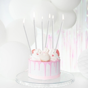 Svky dortov stbrn 12 ks 13 cm