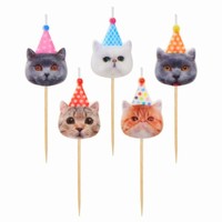 Svíčky narozeninové Party kočky 5 ks