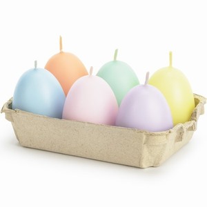 SVÍČKY Vajíčka 6 ks, mix, 7 cm
