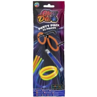 Svítící fluorescenční party sada 23ks (brýle)