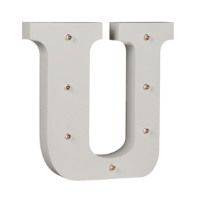 Led písmeno svíticí U 16 cm