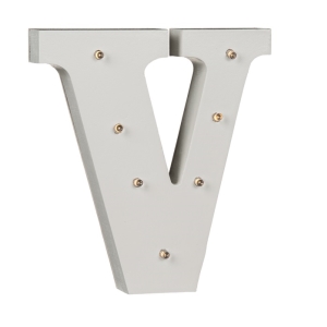 Led písmeno svíticí V 16 cm