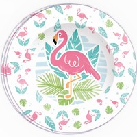 TALÍŘE papírové Flamingo 23cm 8ks
