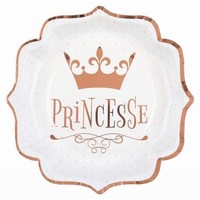 TALÍŘE papírové Princesse Rose Gold 21cm 10ks