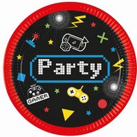 TALÍŘKY papírové Gaming Party 23cm 8ks