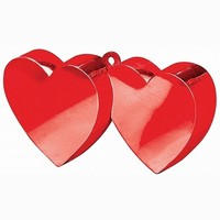 TĚŽÍTKO na balonky dvě červená srdce