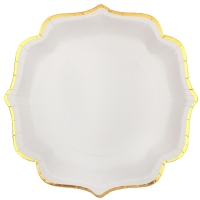 Tal��e b�l� se zlat�m okrajem 27cm