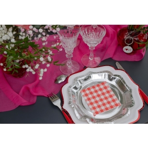 Tale metalick stbrn 21 cm