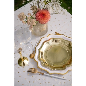 Tale bl se zlatm okrajem 27cm