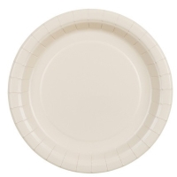 Talíře papírové béžové 23 cm 6 ks
