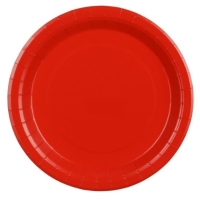 Tal��e pap�rov� �erven� 18 cm 6 ks