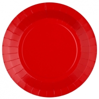 Talíře papírové červené 22,5 cm 10 ks