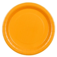 Talíře papírové pomerančové 18 cm 6 ks