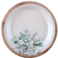 Talíře papírové s listy 23cm 10 ks