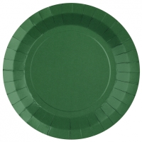 Talíře papírové tmavě zelené 22,5 cm 10 ks
