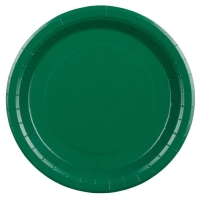 Tal��e pap�rov� tmav� zelen� 23 cm 6 ks